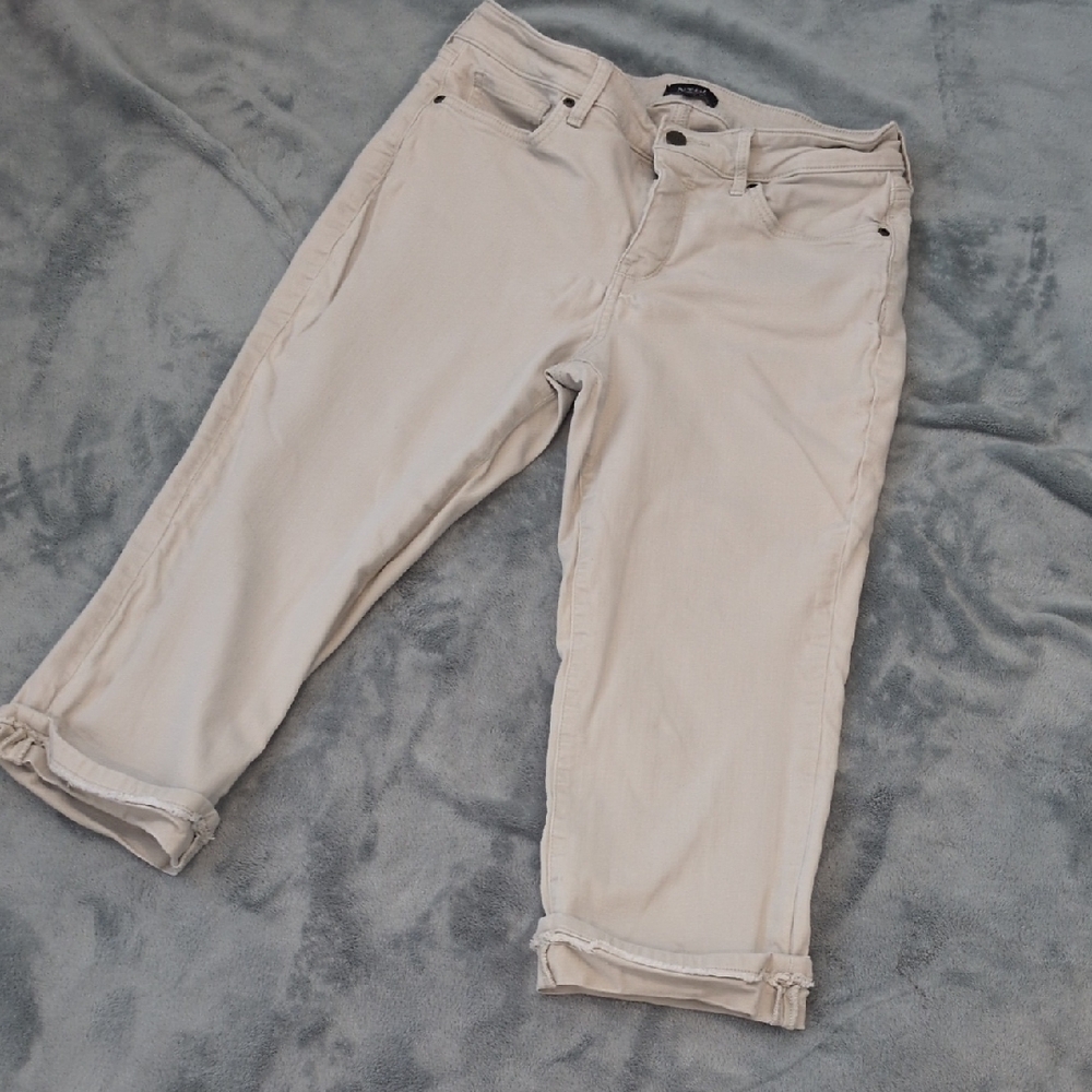 NYDJ Women's Light Cream Ankle Jeans